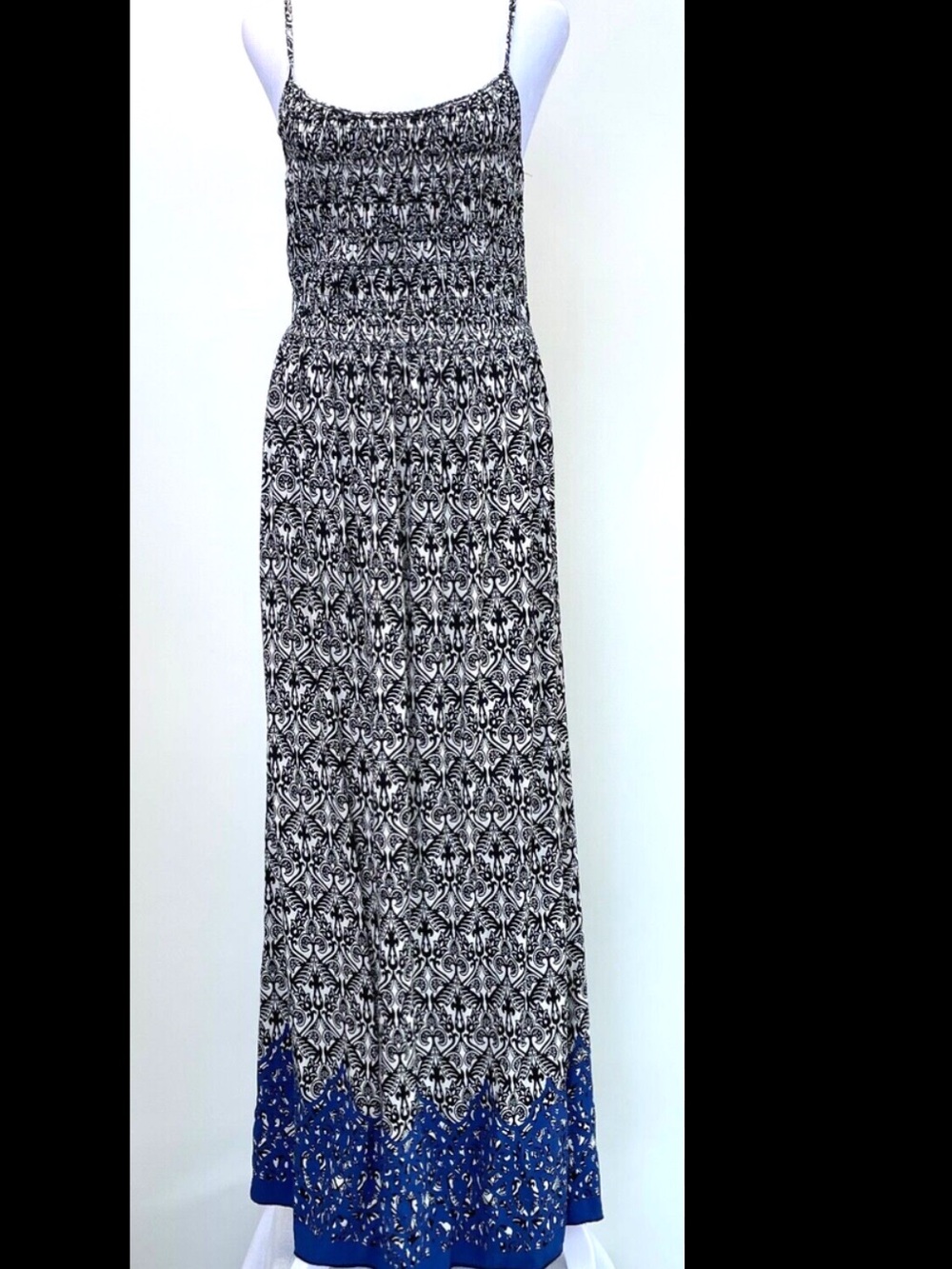 Max Studio Black and White Printed Maxi Dress